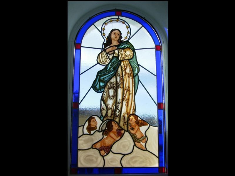 Vidriera de la Virgen Inmaculada para Coripe, Sevilla